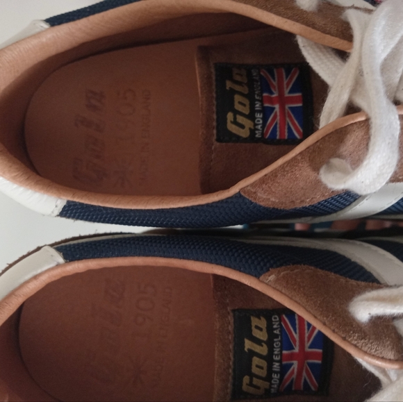 Gola Men's Navy / Brown / Off White Track Mesh 317 Sneakers Size 10 - Picture 13 of 15